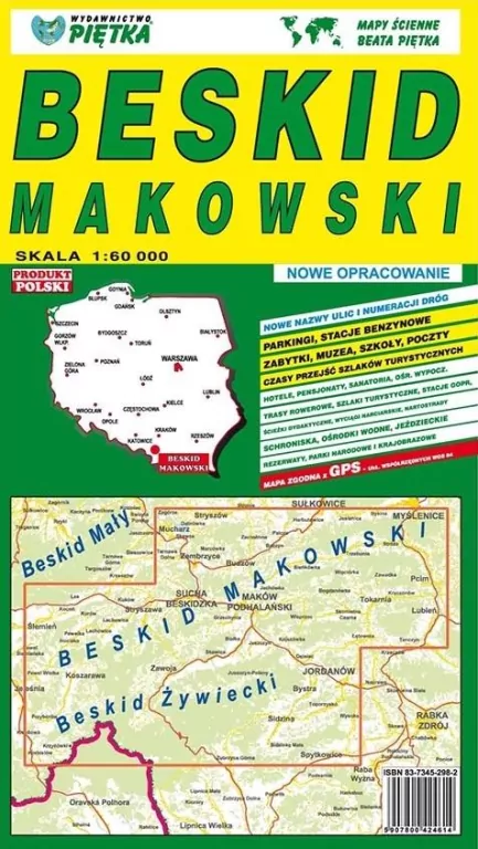 Beskid Makowski 1:60 000 mapa turystyczna - tantis.pl