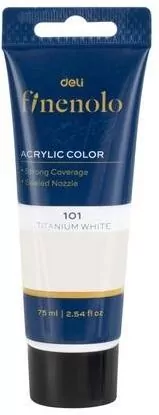 Farba akrylowa Finenolo 75ml biała DELI - tantis.pl