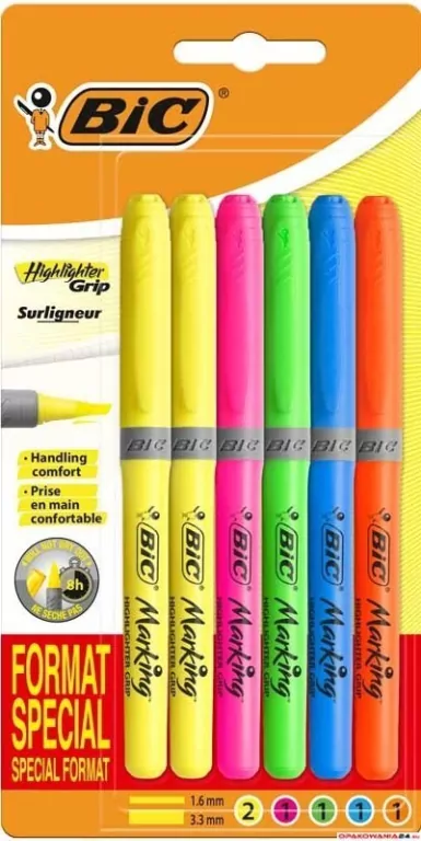 Zakreślacz highlighter Grip Special Format 6szt - tantis.pl
