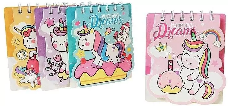 Notes na spirali Jednorożec MIX - tantis.pl