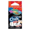 Kreda colorino kids biała bezpyłowa 10 sztuk - tantis.pl