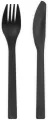 Sztućce plastikowe czarne 18-18.5cm - tantis.pl