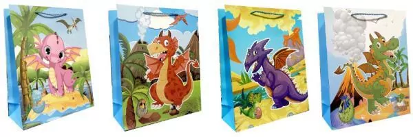 Torebka ozdobna prezentowa 26x32x10 cm DW5653B mix cena za 1 szt - tantis.pl