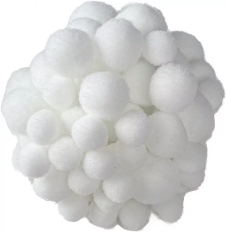 Pompony do dekoracji 80szt White - tantis.pl