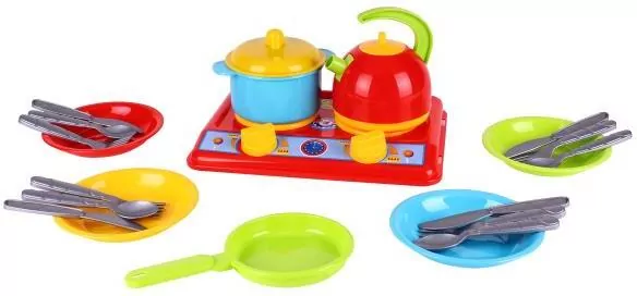 Zestaw kuchenny Galinka 7 kuchenka gazowa z akcesoriami w siatce 2179 TechnoK p14 - tantis.pl