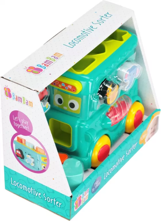 BAM BAM SORTER LOKOMOTYWA 23X19X11 WB 6 - tantis.pl