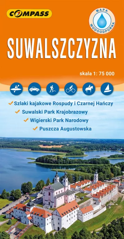 Mapa turystyczna - Suwalszczyzna laminowana - tantis.pl