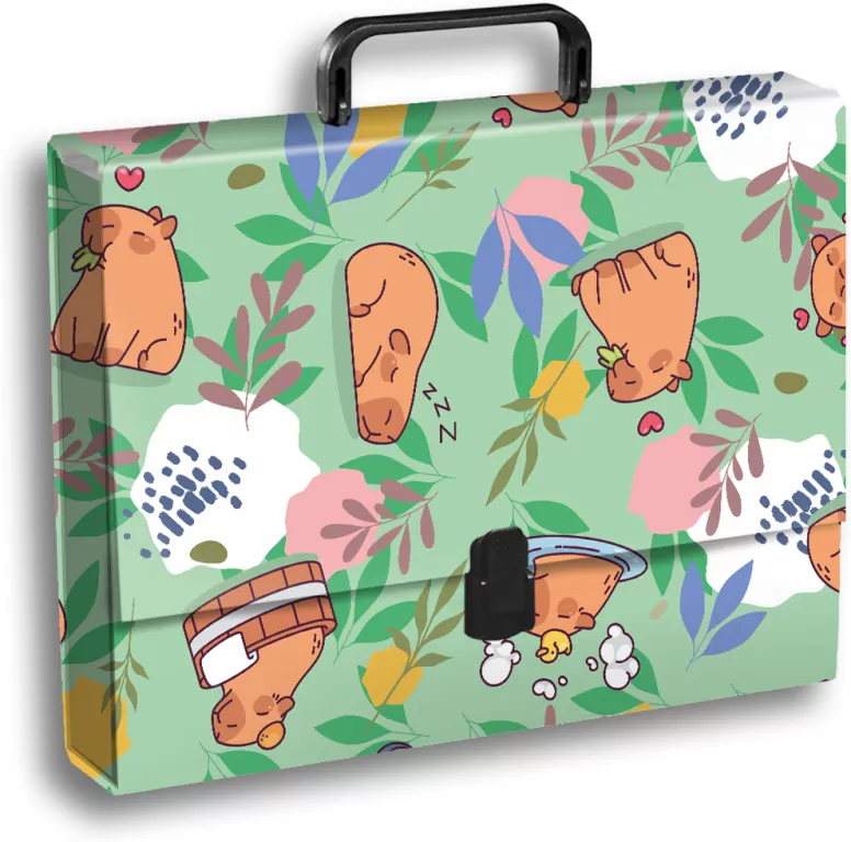 Teczka z rączką A4 Kapibara łąka PENMATE - tantis.pl