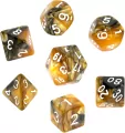 Komplet kości REBEL RPG - Dwukolorowe - Czarno-złote - tantis.pl