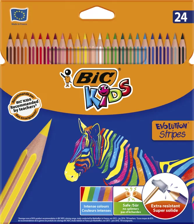 Kredki Kids Eco Evolution Stripes 24 kolory - tantis.pl