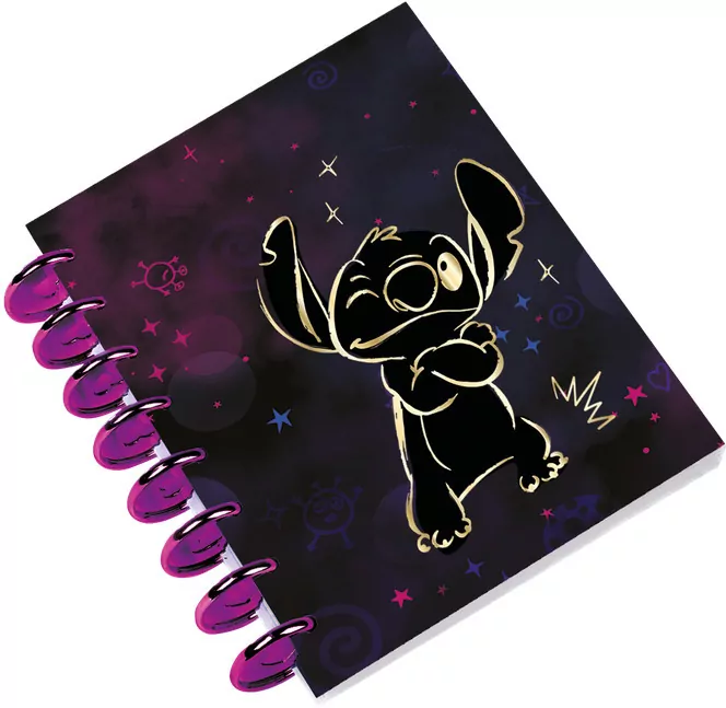 Kołobrulion B5 Disney Gold Stitch Big Ring 100 kartek wzór 3 - tantis.pl