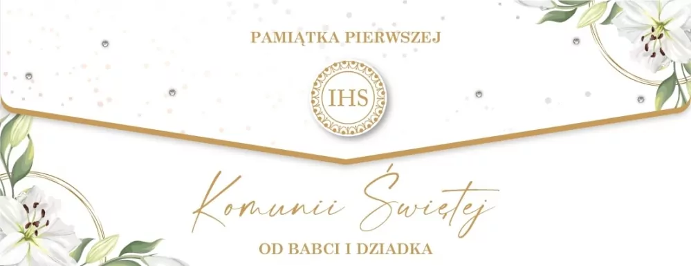 Karnet Komunia od babci i dziadka - tantis.pl