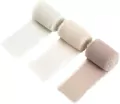 Tasiemki szyfonowe cream beige 4 cmx5m 3szt - tantis.pl