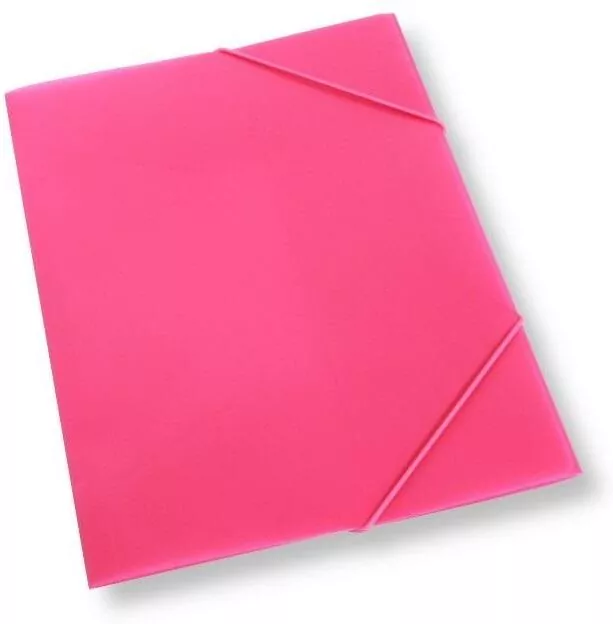 Teczka A4 z gumką plastikowa różowa - tantis.pl