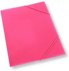 Teczka A4 z gumką plastikowa różowa