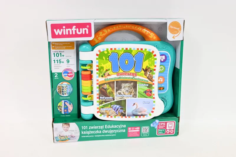 Książeczka edukacyjna 101 zwierząt dwujęzyczna - tantis.pl