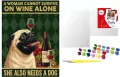 Malowanie po numerach - Plakat. Wino i pies 30x40 - tantis.pl