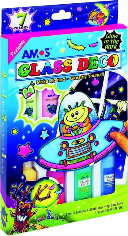 Amos. Farby witrażowe Glass Deco, 7 kolorów - tantis.pl