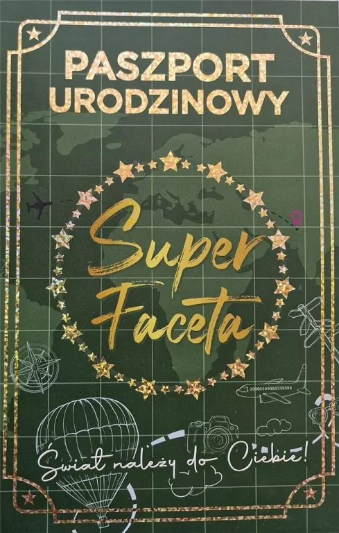 Karnet Urodziny Nowy paszport męskie - tantis.pl