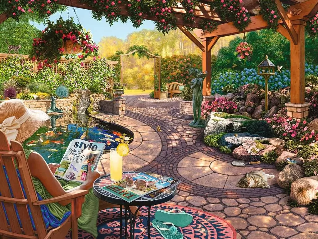Puzzle 750. Piękne podwórko - tantis.pl