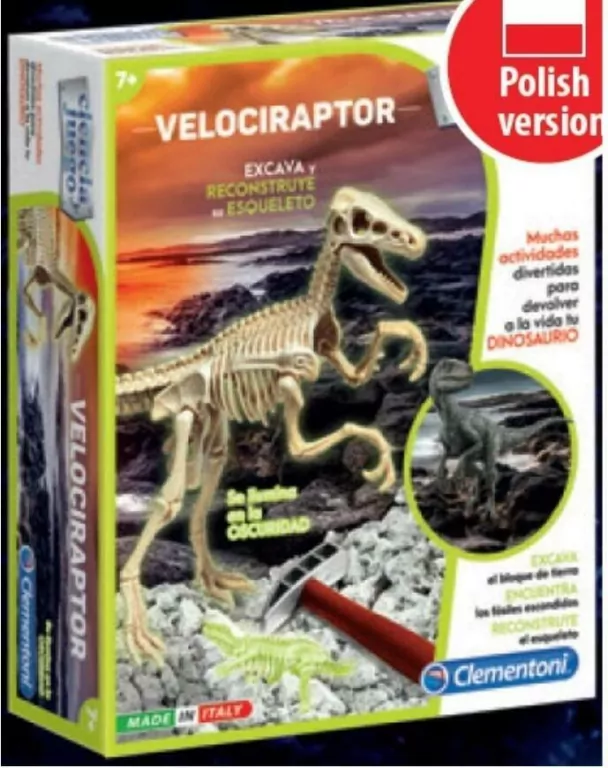 Skamieniałości. Welociraptor. Naukowa zabawa - tantis.pl