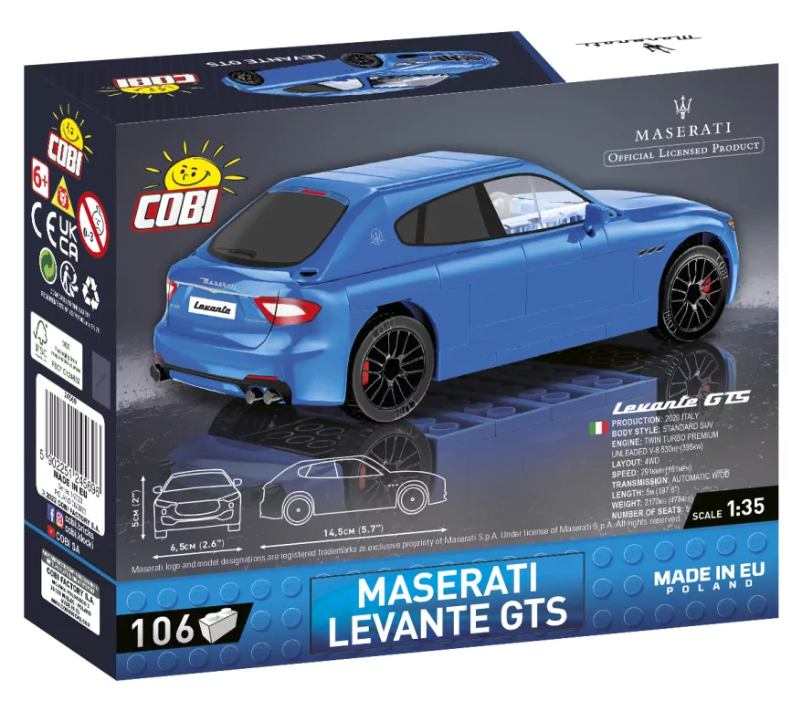 Cars Maserati Levante GTS 106 klocków - tantis.pl