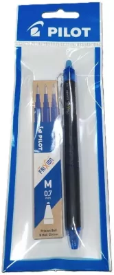 Zestaw wkład Frixion niebieski + długopis mix