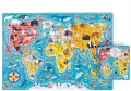 CzuCzu. Puzzlove. Zwierzęta Mapa Świata 60 - tantis.pl