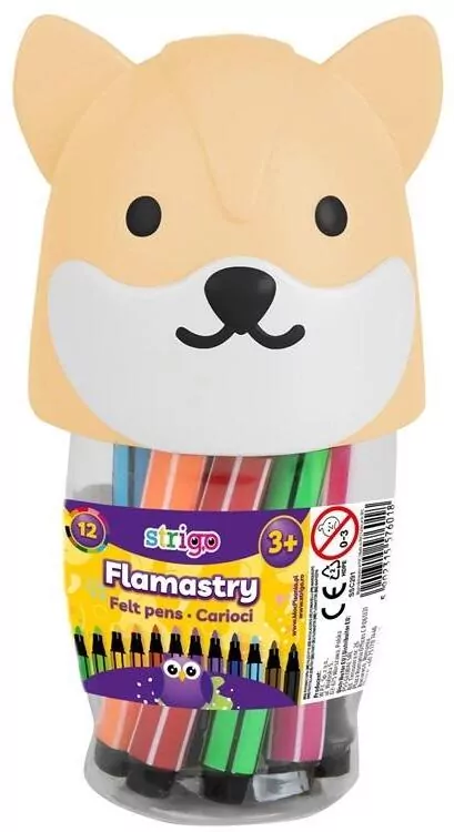 Flamastry Jumbo Lisek 12 kolorów - tantis.pl