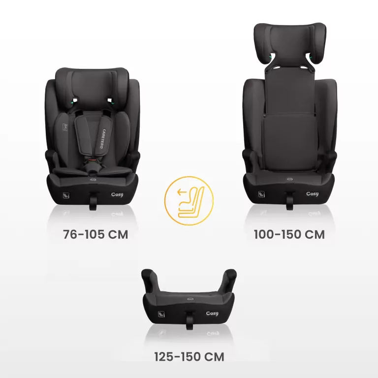 Caratero Fotelik Cosy czarny (76-150cm) - tantis.pl