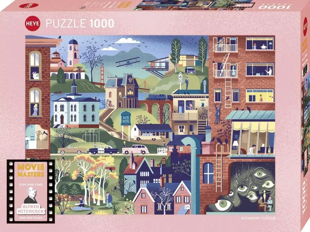 Puzzle 1000 Filmy Alfreda Hitchcocka - tantis.pl
