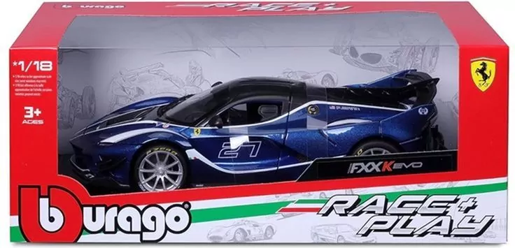 Ferrari FXX-K Evo #27 blue 1:18 BBURAGO - tantis.pl