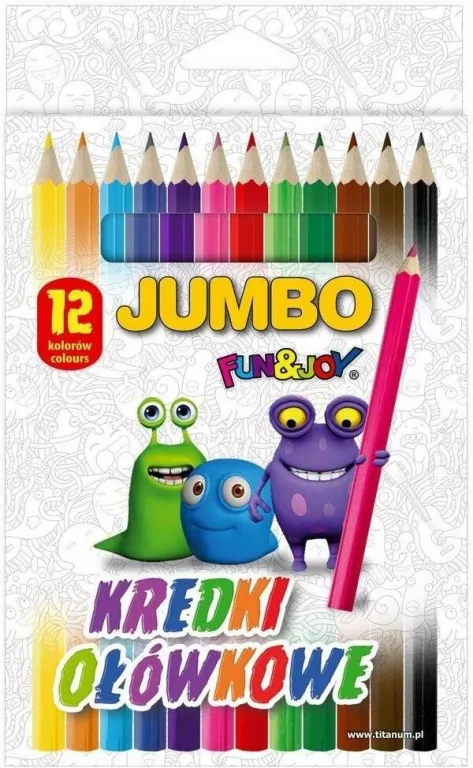 Kredki ołówkowe Jumbo 12 kolorów - tantis.pl