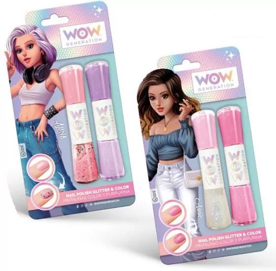 Lakier do paznokci WOW kolorowy i brokatowy MIX - tantis.pl