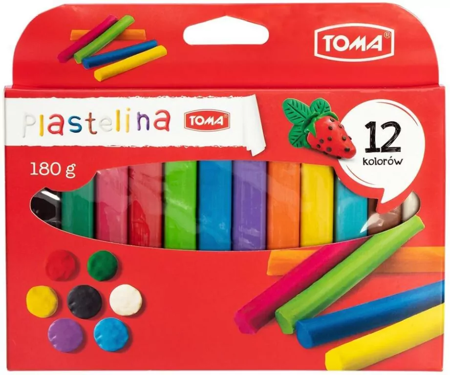 Plastelina 12 kolorów TOMA - tantis.pl