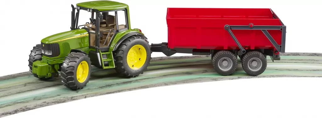 Traktor John Deere 6920 z wywrotką czerwoną - tantis.pl