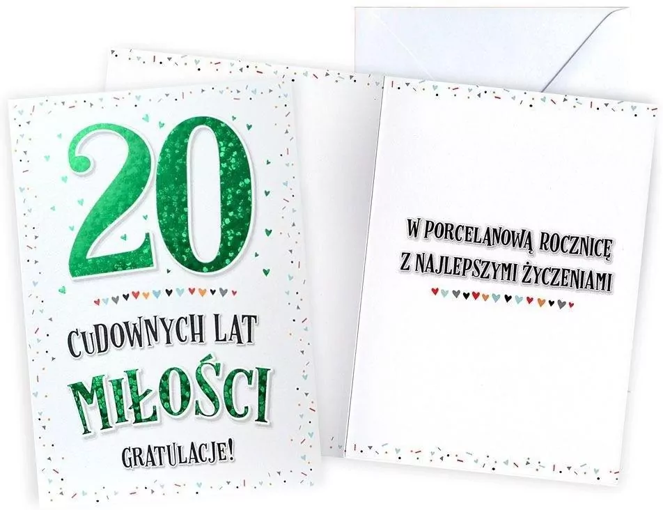 Karnet Rocznica ślubu 20 - tantis.pl