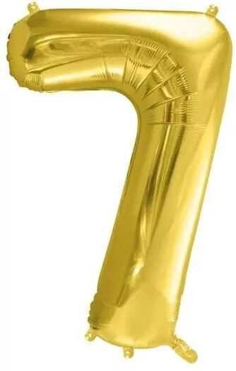 Balon foliowy 7 jasny złoty 72cm - tantis.pl