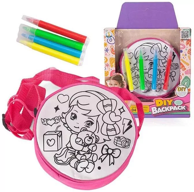 Torebka DIY do pomalowania z pisakami - tantis.pl