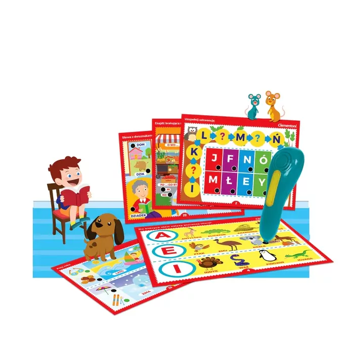 Clementoni. Mówiące Pióro 500 pytań. Litery i Słowa - tantis.pl