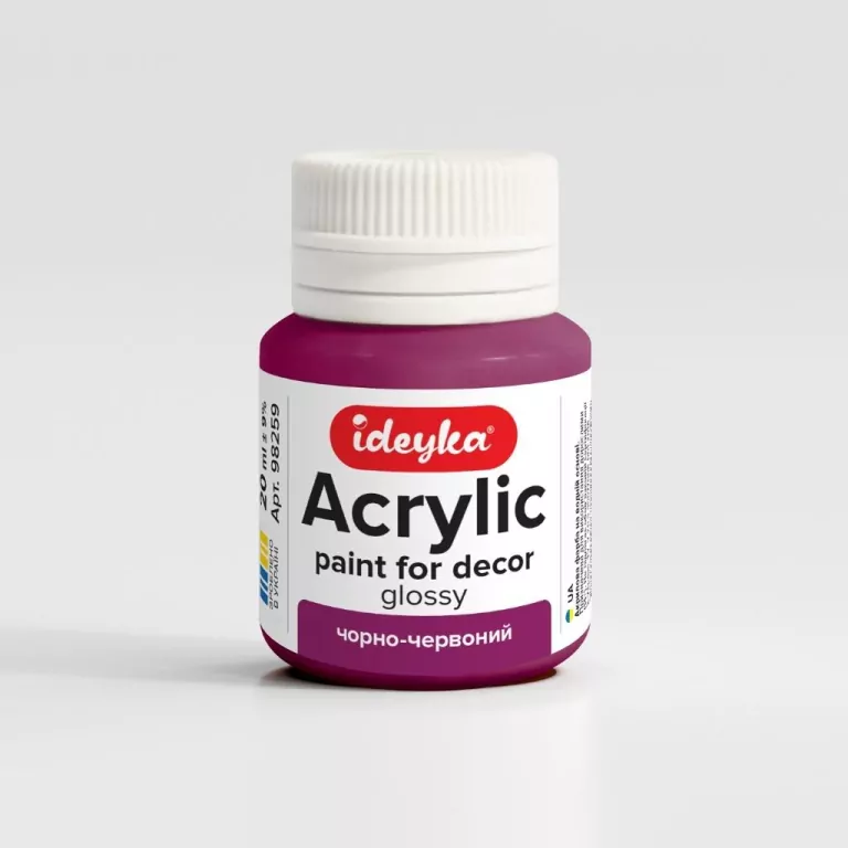 Farba akrylowa Czerń i czerwień 20ml - tantis.pl