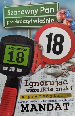 Karnet Urodziny 18