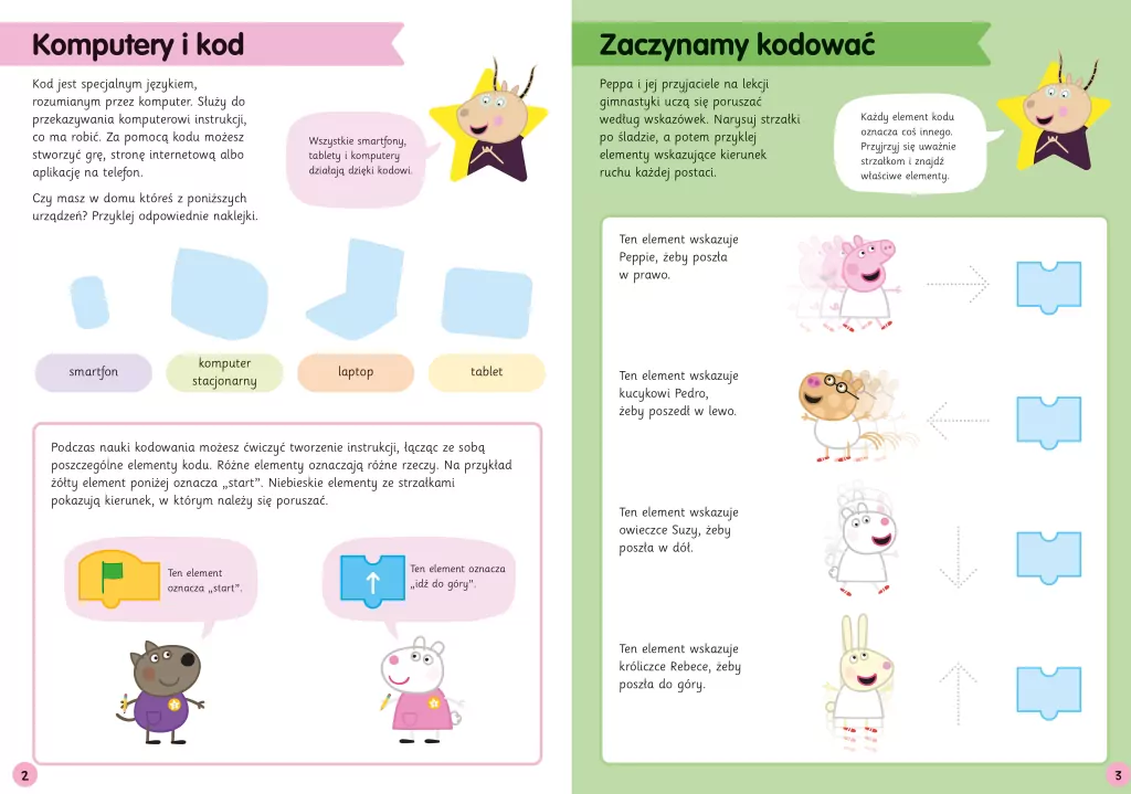 Peppa Pig. Uczę się z Peppą. Nauka kodowania cz.1 - tantis.pl