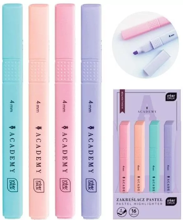 Zakreślacz Academy pastelowy mix - tantis.pl
