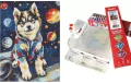 Diamentowa mozaika - Kosmiczny husky 30x40cm - tantis.pl