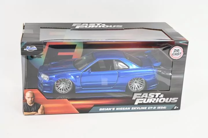 Jada F&F Nissan Skyline blue 2002 1:24 - tantis.pl