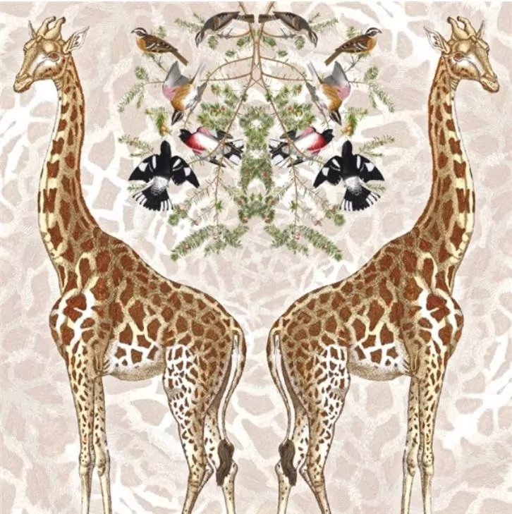 Karnet kwadrat z kopertą Giraffe - tantis.pl