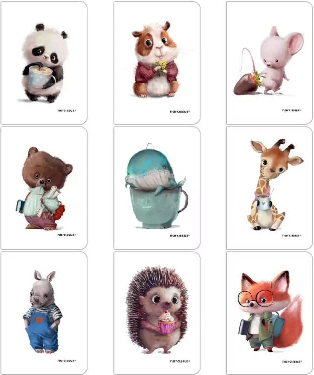 Zeszyt PP Cute. A5/60K kratka. 9 sztuk - tantis.pl