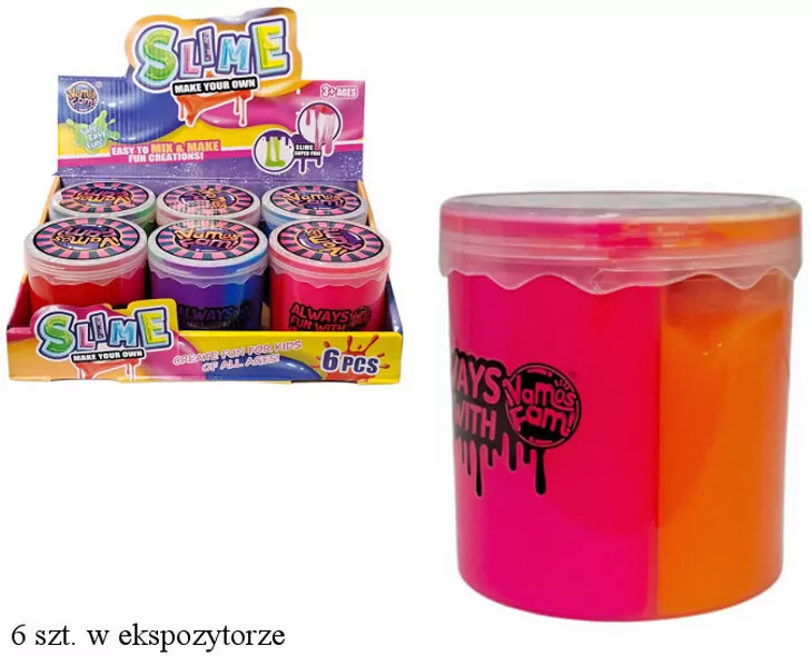 MASA SLIME 3KOL NEON 9X10 MIX2 SLOIK PUD 1/6 - tantis.pl