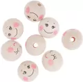 Koraliki drewniane kulki buźki 3cm 8szt - tantis.pl